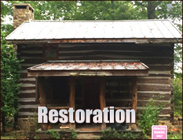 Historic Log Cabin Restoration  Cedar Falls, North Carolina